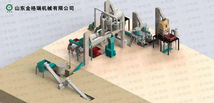 秸稈顆粒機(jī)生產(chǎn)線(xiàn)